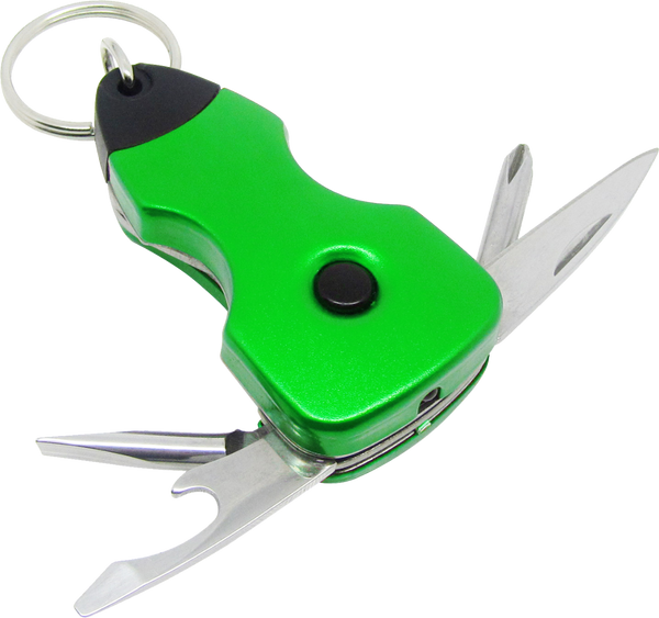 Multi-Tool Keychain w/ Detachable LED Flashlight - 2 x CR927