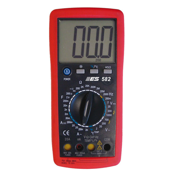 Digital Multimeter with Amp Shutters Deluxe - 2 Inch LCD Display