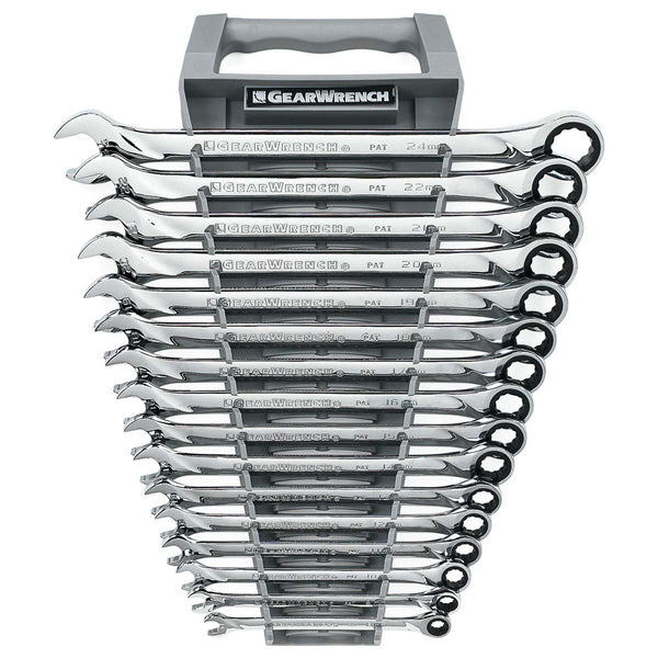16 Piece Metric XL Ratcheting Combination Wrench Set GW-85099