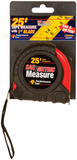 SAE/Metric 25' x 1" Wide Tape Measure PER-W5124 - hutsiestoolsales